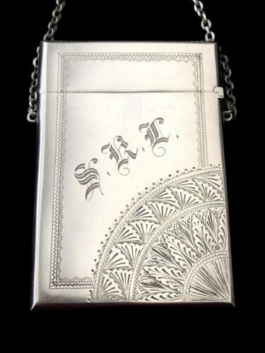 Antique 1878 Gorham Sterling Silver Calling Card Case for Business/Credit Card