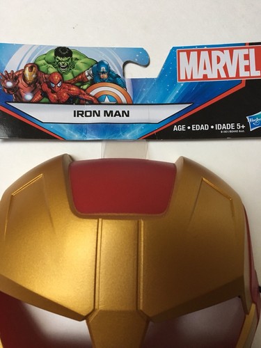 Marvel Iron Man Mask by Hasbro - Thick Plastic w/Extra Thick Head Strap NEW