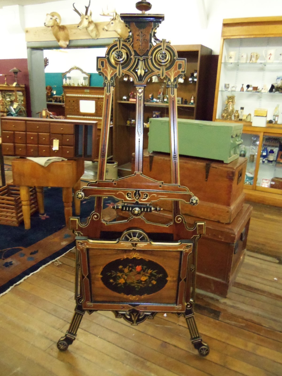 Antique Art Display Easel American Renaissance 1860-1890