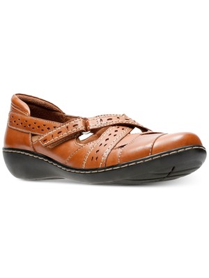 

CLARKS COLLECTION Женские коричневые кожаные туфли на плоской подошве Mary Jane 6,5 M, Коричневый, 26065652