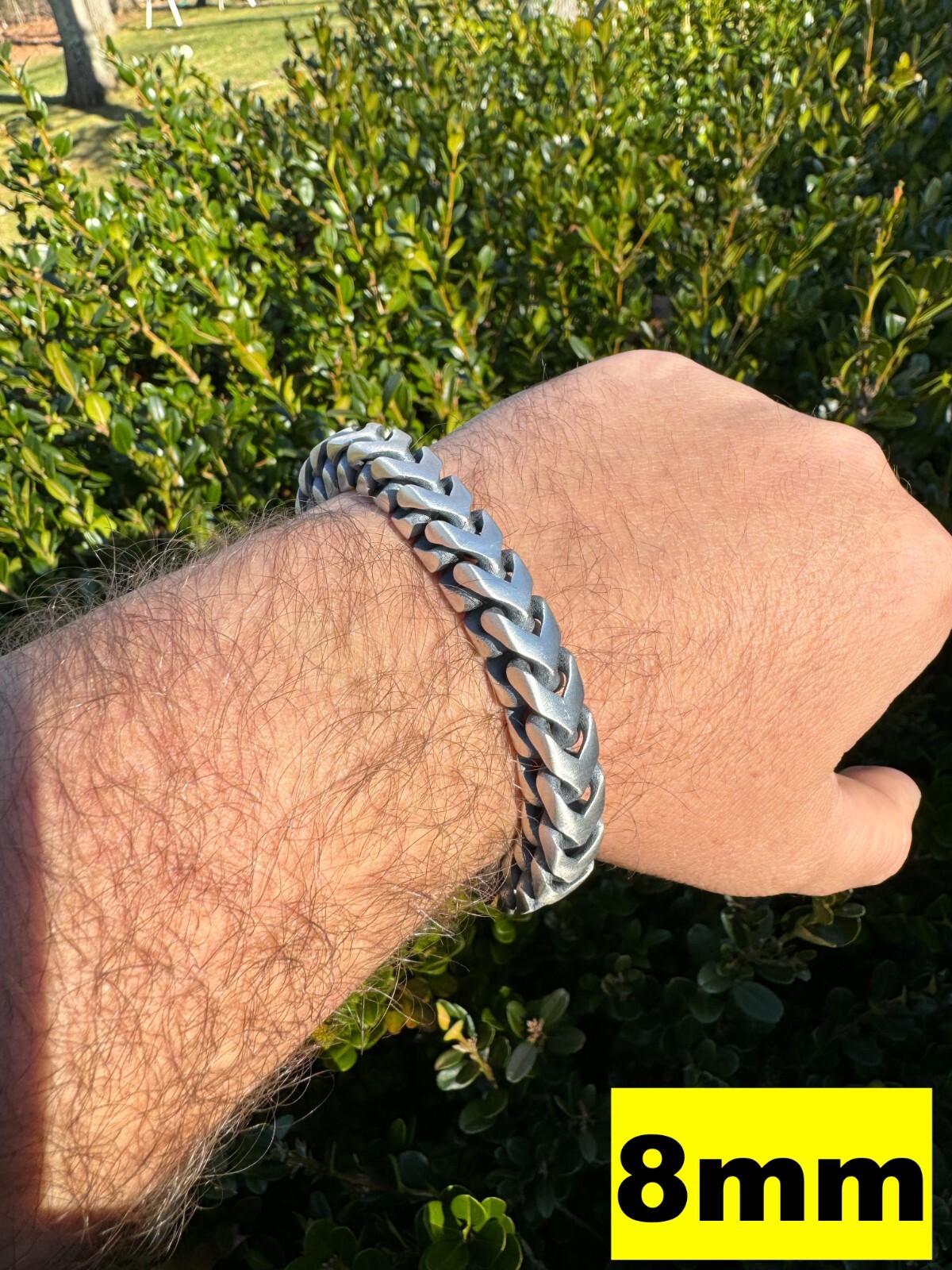 Pre-owned Silver Big 4-10mm Franco Chain Necklace Or Bracelet Oxidized Real 925  Box Clasp