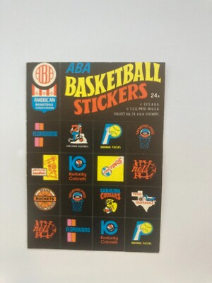 1971-72 Topps - Trios Stickers #22A Indiana Pacers, Brooklyn Nets, Kentucky...