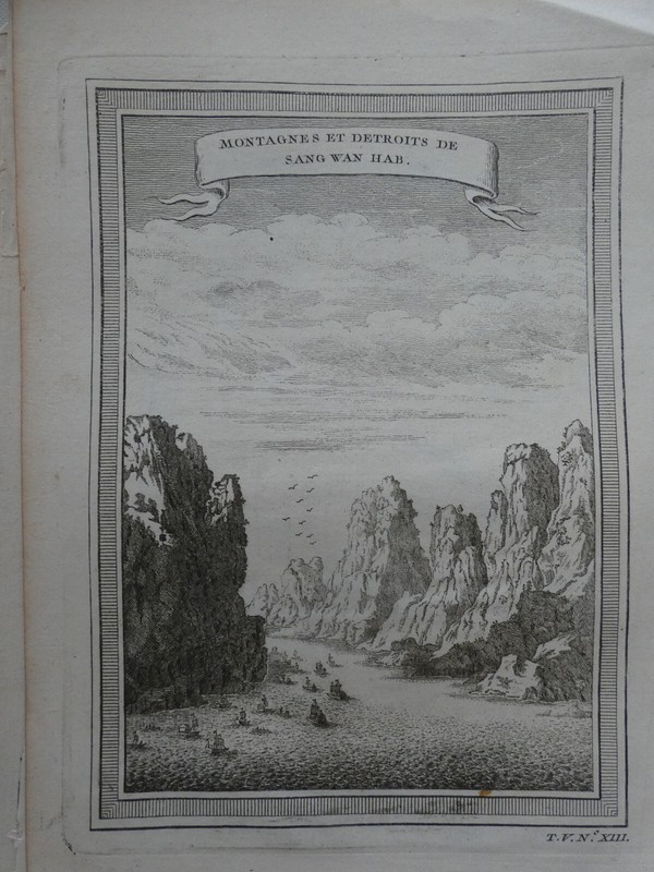 Gravure Xviiie Vers 1750 Montagnes Et Detroits De Sang Wan Hab Chine