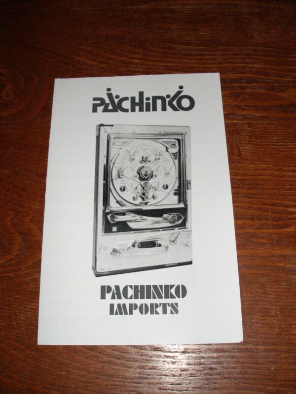 Sankyo Pachinko machine operating and instruction manual 