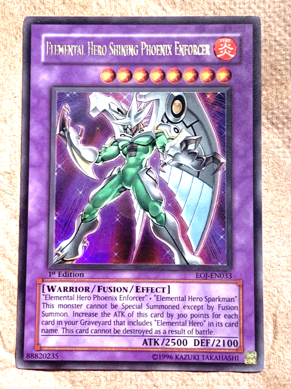 yugioh Elemental Hero Shining Phoenix Enforcer EOJ-EN033 1st