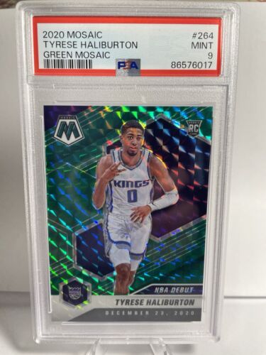 2020-21 Panini Green Mosaic #264 Tyrese Haliburton (RC), PSA