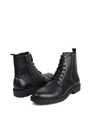 

ВНЕСПИСАНЫ by KENNETH COLE Мужские черные комфортные ботинки с круглым носком и кружевом Captain, размер 9 м, Черный, UMF9046AM