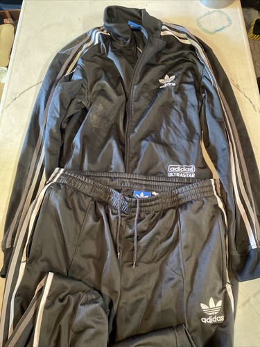 Adidas Warm Up Suit With Pants And Jacket Ultrastar Track Suit Black