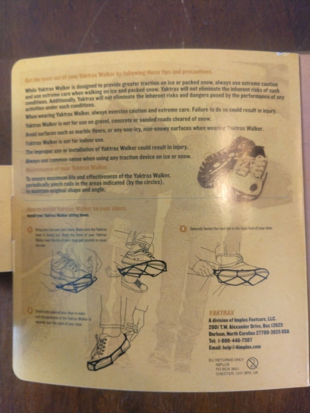 Yaktrax Walker Ice Snow Traction Size Large Women's 13-15 / Men's 11.5-13.5