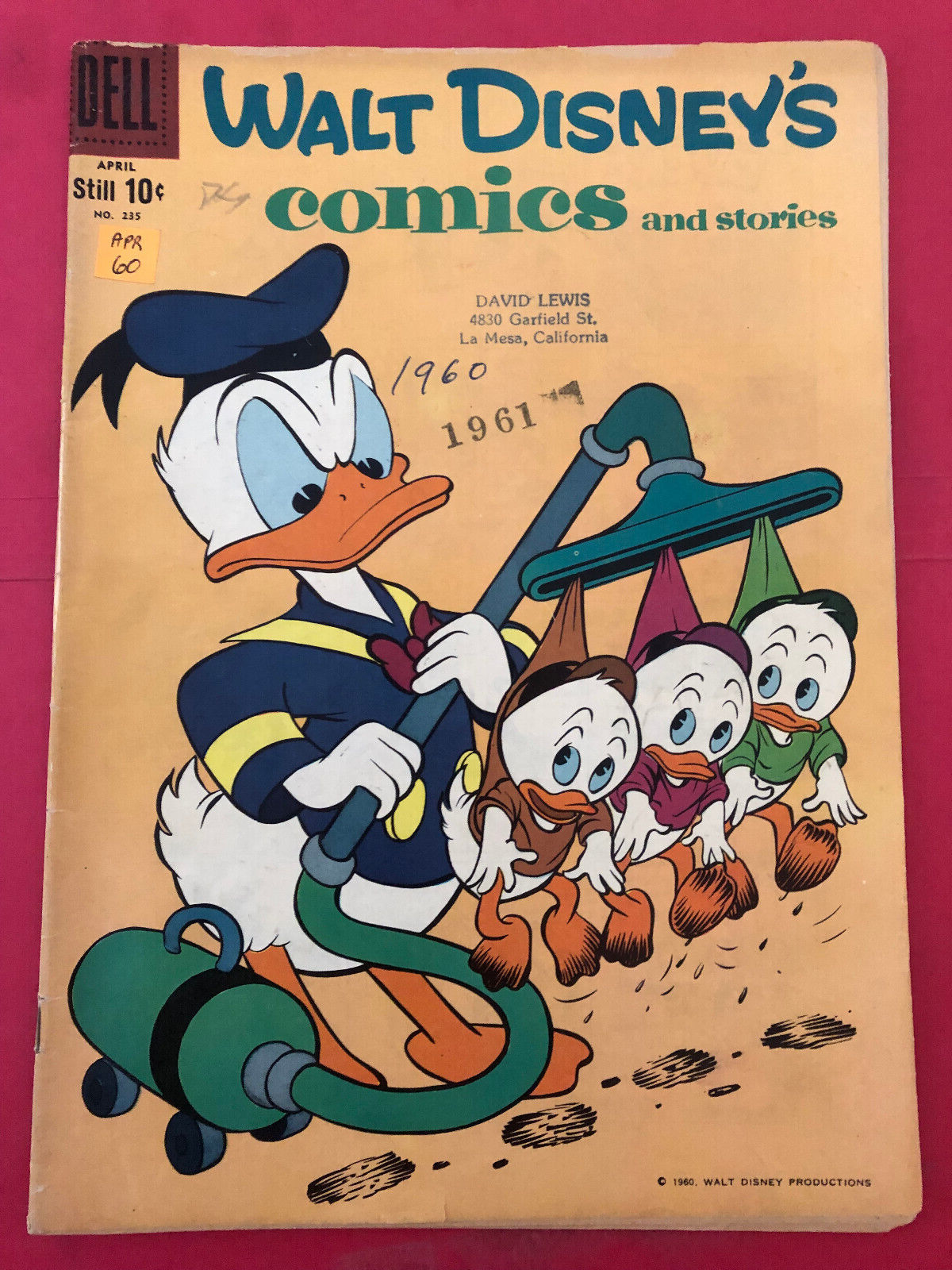 Walt Disney comic book #235 April 1960 Donald Duck, Mickey Mouse