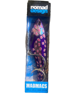 Nomad Madmacs 8'' Sinking High Speed Trolling Lure - Nuclear Coral Trout...