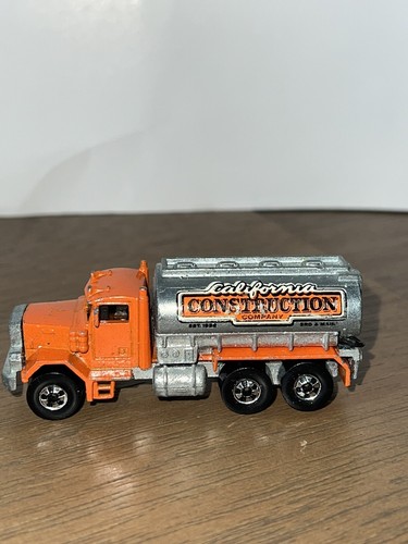 Hot Wheels Orange California Construction Peterbuilt Tanker