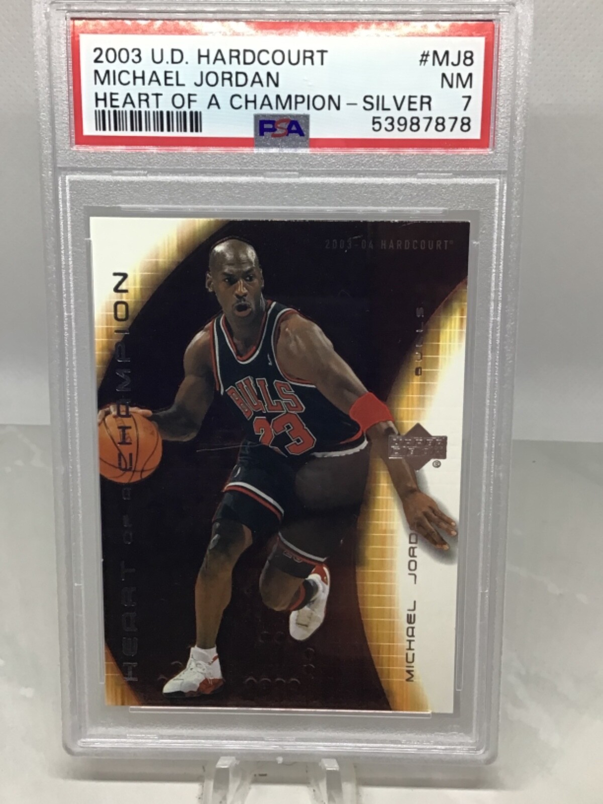 2003 UD Hardcourt Heart of a Champion Silver #MJ8 Michael