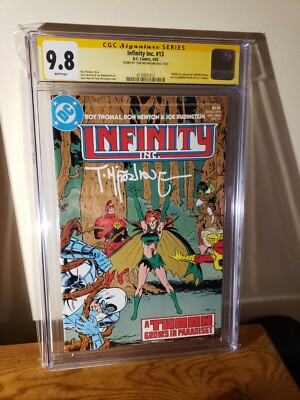 Infinity Inc 13 9.8 -signed by Mcfarlane- LOW CENSUS!! -1st dc published work
