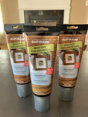 3 pack New Rust-Oleum Wood Stain 6oz in Easy to Use Tube. Early American Color!