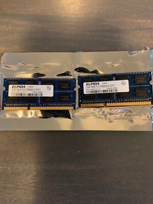 Elpida 2GB SO-DIMM DDR3 1333 (PC3 10600) Memory (EBJ21UE8BDS0DJF) (4gb Total)