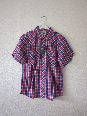 Dubinik Herren Hemd rot blau weiß Größe M Casual Soft