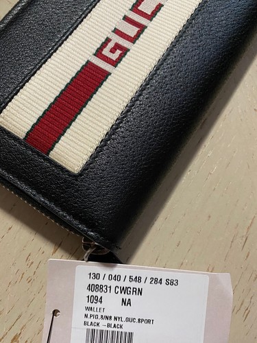 Pre-owned Gucci $870  Large Wallet  Monogram Black 408831 Italy