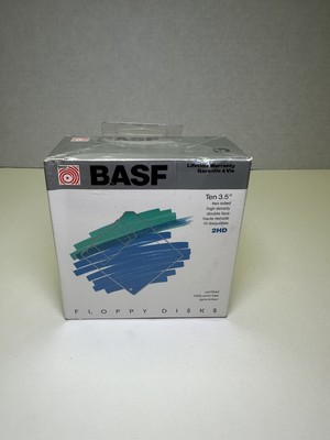 BASF Floppy Disks 2 sided 3.5'' 2HD MS-DOS (10 Pack) NEW/SEALED