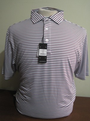 Straight Down Southhampton Mens Dawn Blue Multi Medium Golf Polo Shirt NEW NWT
