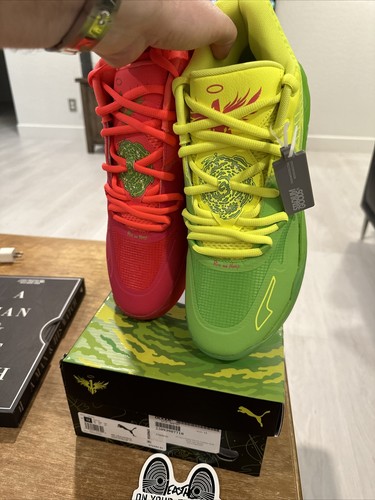 Pre-owned Puma Size 13  Mb.01 X Rick And Morty Mismatched 2022 Brand Deadstock Unworn In Red