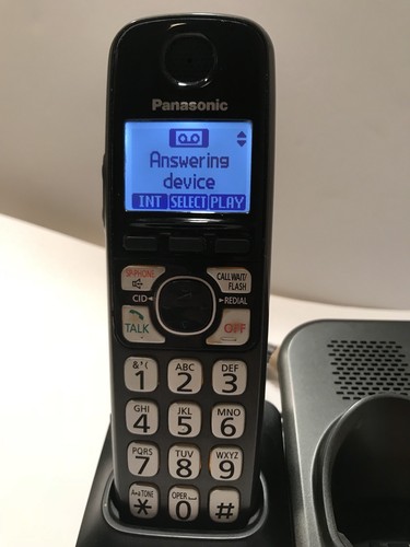 PANASONIC KX-TG4741B DECT 6.0 PLUS CORDLESS PHONE SYSTEM w/Extra Handset Works!