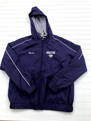 Champion Purple Full Zip Mastio Wrestling Windbreaker Jacket Adult Size M