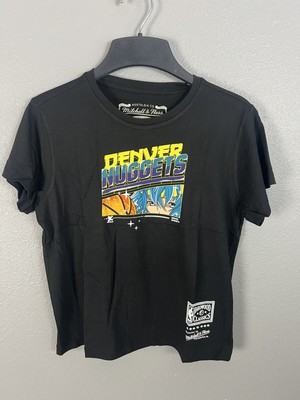 MITCHELL  & NESS Kids Denver Nuggets T Shirt Size Medium 10/12 NWT Black 