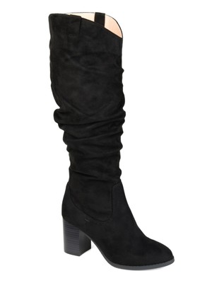 

JOURNEE COLLECTION Женские черные язычки Aneil Toe Block Heel Slouch Boot, Черный, ANEIL-BOOT-XWC