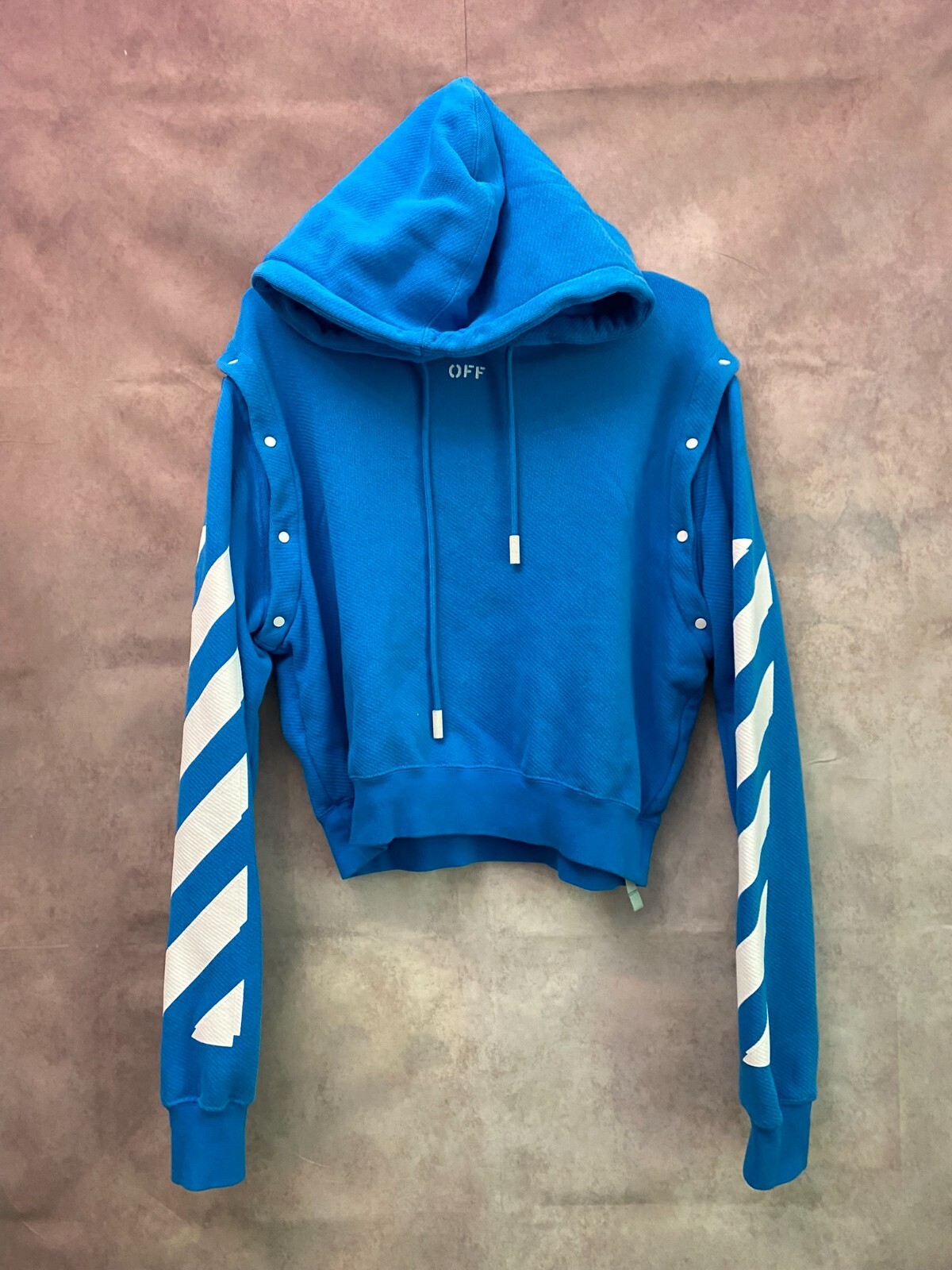 Off-White Hoodie Luxury Size S Blue | eBay