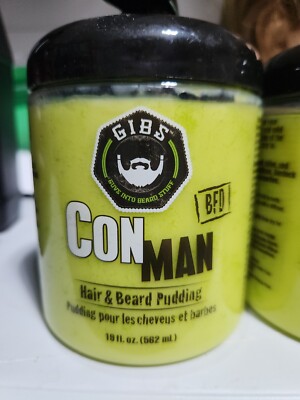 GIBS Con Man Hair & Beard Pudding 18 oz New