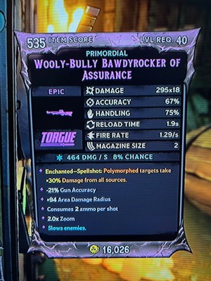 PS/XBOX/PC Tiny Tina's Wonderlands GOD ROLL BAWDYROCKER ASCENDED PIXIE x18