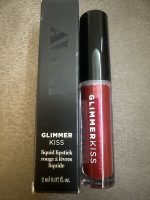 Avon Glimmer Kiss Liquid Lipstick, RUBY New