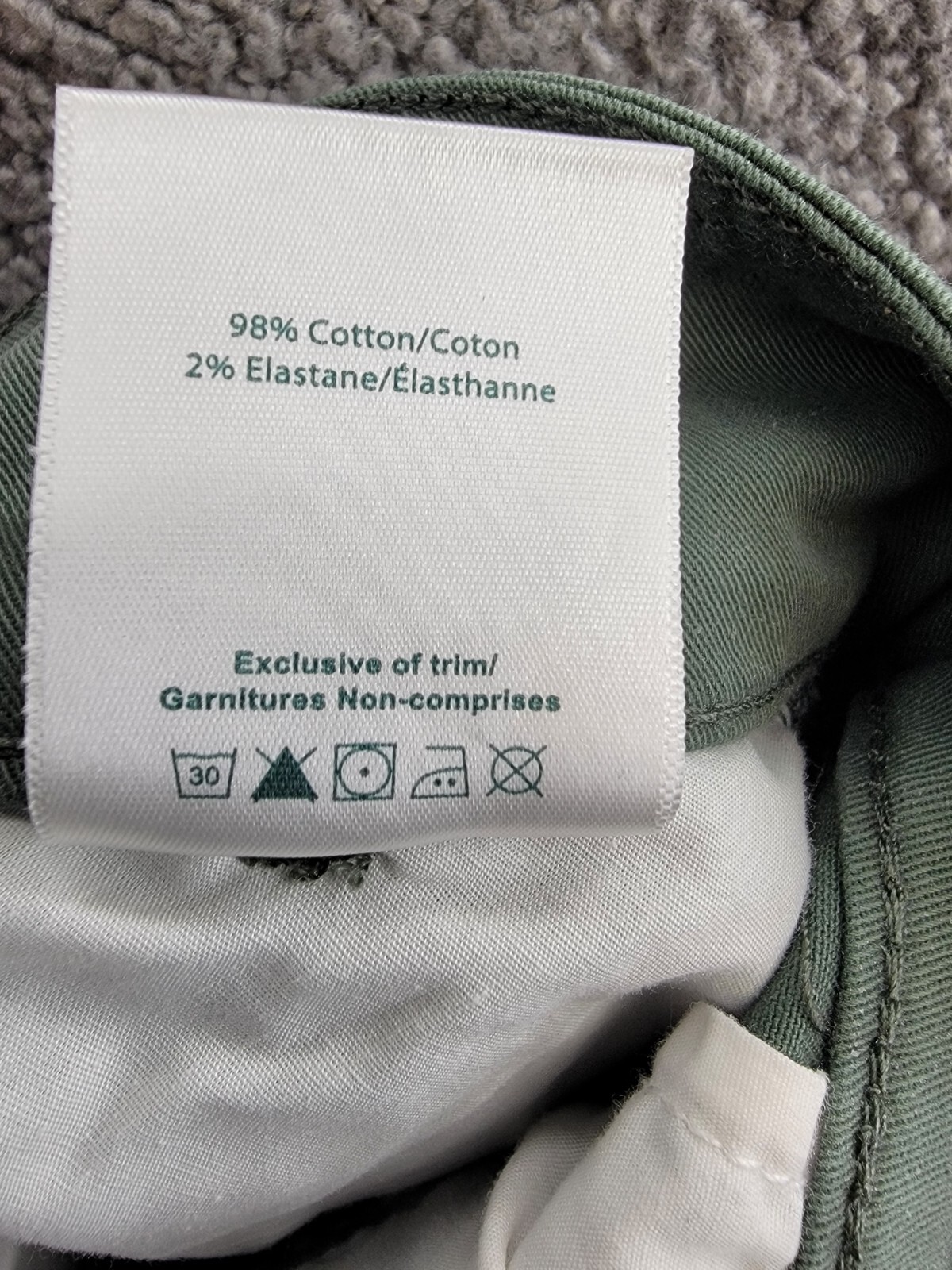 JAG High Rise Stretch Slim Tapered Leg Cargo Pants Women's 12/27 Sage Button Zip - Picture 16 of 18