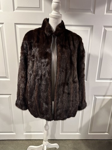 Women's Saga Furs Mahogany Mink Jacket Fur Coat Size XL | eBay