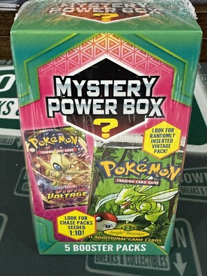 2022 POKEMON Mystery Power Box 5 Boosters With Vintage Odds 1:10! - QTY!