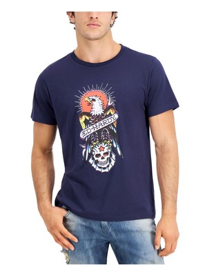 

Мужская футболка с графическим логотипом ED HARDY в стиле ретро Eagle, Navy, EHM1100-40
