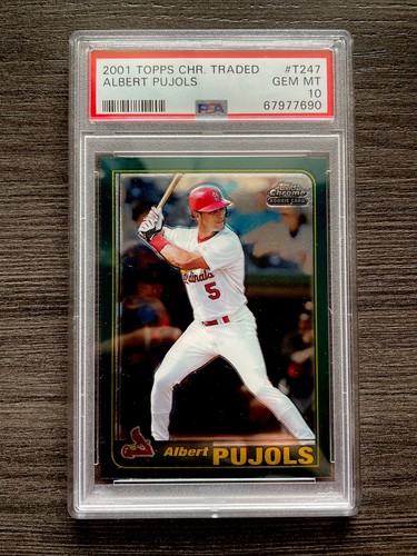 Albert Pujols 2001 Topps Chrome Traded T247 SP Rookie Card, PSA 10 Gem Mint??. rookie card picture