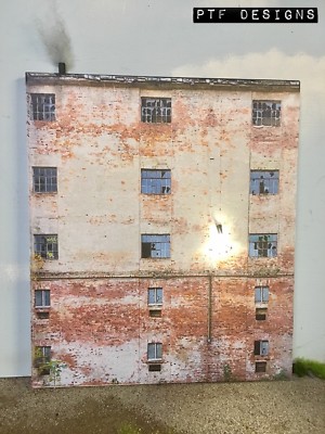 HO Scale Scratch Built Industrial #7 Factory Building LED Front/Flat, Walthers