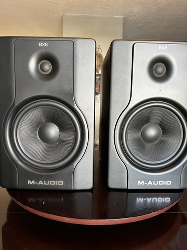 PAIR M-Audio BX8 D2 POWDERED Studio Monitor Speaker Black
