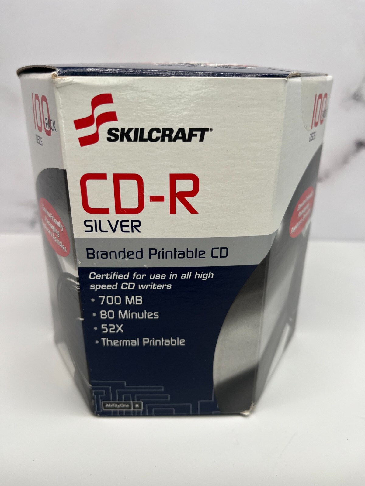 ⚓New/Sealed Blank Skilcraft CD-R Silver Discs - 100 Pack⚓