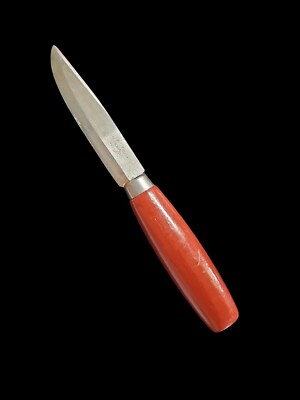 Vintage Erik Frost Mora Sweden Red Handled Knife