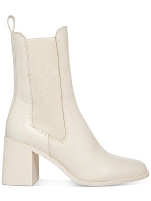 

STEVE MADDEN Женские кожаные туфли челси бежевого цвета с квадратным носком и блочным носком 9,5 м, Бежевый, ARGE01S1