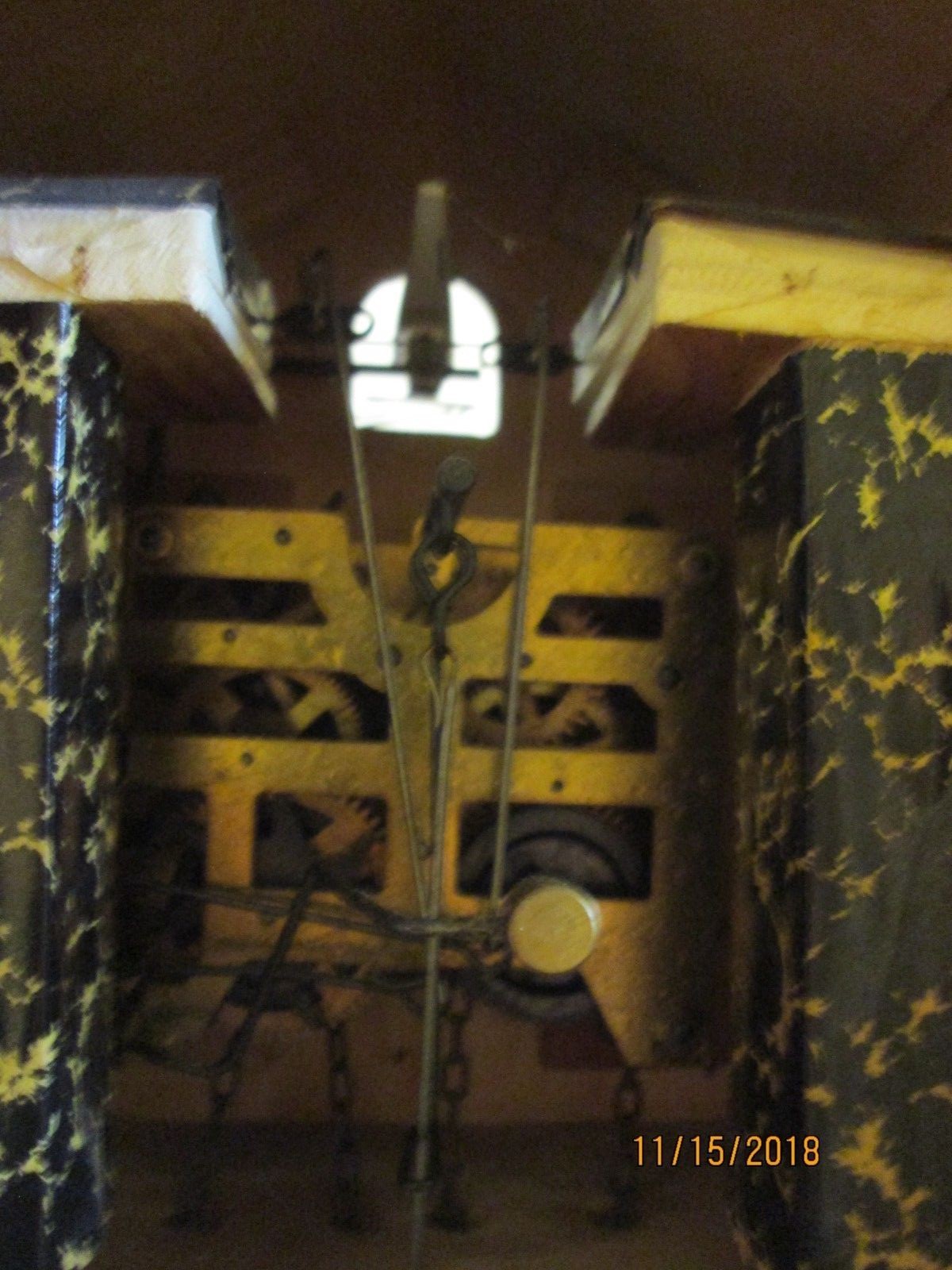 Antique Black Forest Germany wood carved Cuckoo Clock vintage 1960's