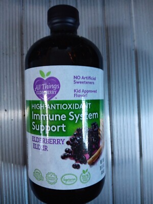 All Things Elderberry High Antioxidant Immune Support Syrup Elixir  16oz (M1)