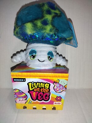Plush Mushroom JEREMY Living On The Veg KELLYTOY Series 1 Fungus Fungi Shroom