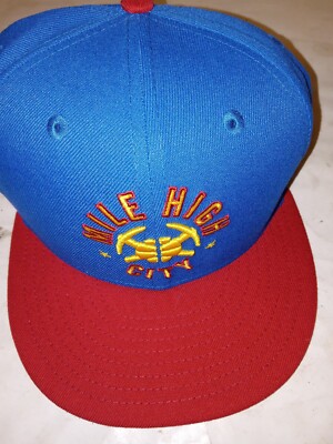 DENVER NUGGETS MILE HIGH CITY NEW ERA BLUE HAT ONE SIZE FITS ALL 