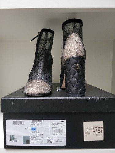 CHANEL メッシュブーティー 黒 箱付き 37サイズ CHANEL メッシュブーティー 黒 箱付き 37サイズ - メルカリ