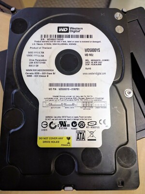 Western Digital RE2 WD5000YS 500GB Internal 7200RPM 3.5''  HDD WD5000YS-01MPB1