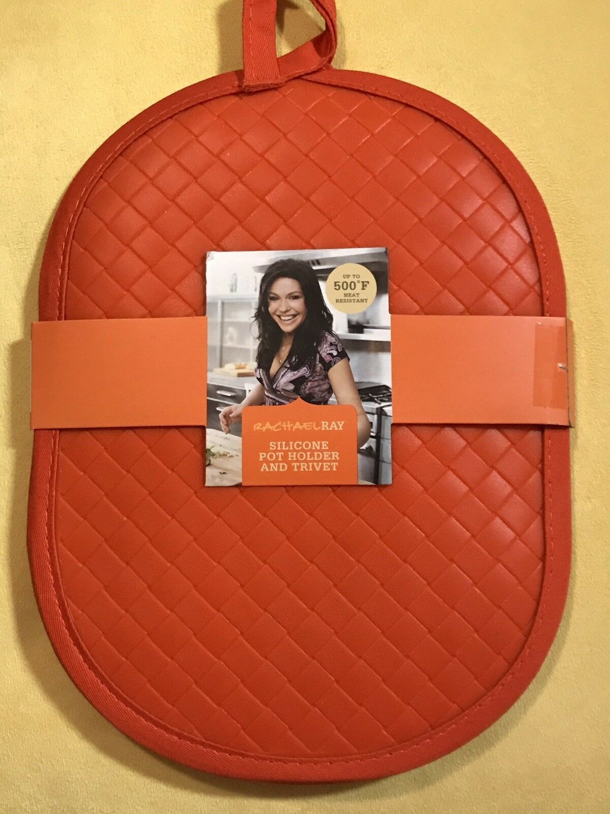 TWO Rachael Ray Silicone Pot Holders & Trivet Orange New! Free Shipping!